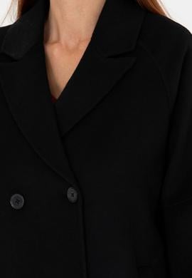 Kadın Siyah Kaşe Kaban - 50271197062