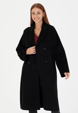 Kadın Siyah Kaşe Kaban - 50271197062