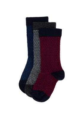 Erkek Çocuk Gri Melanj Çorap - 50260466005