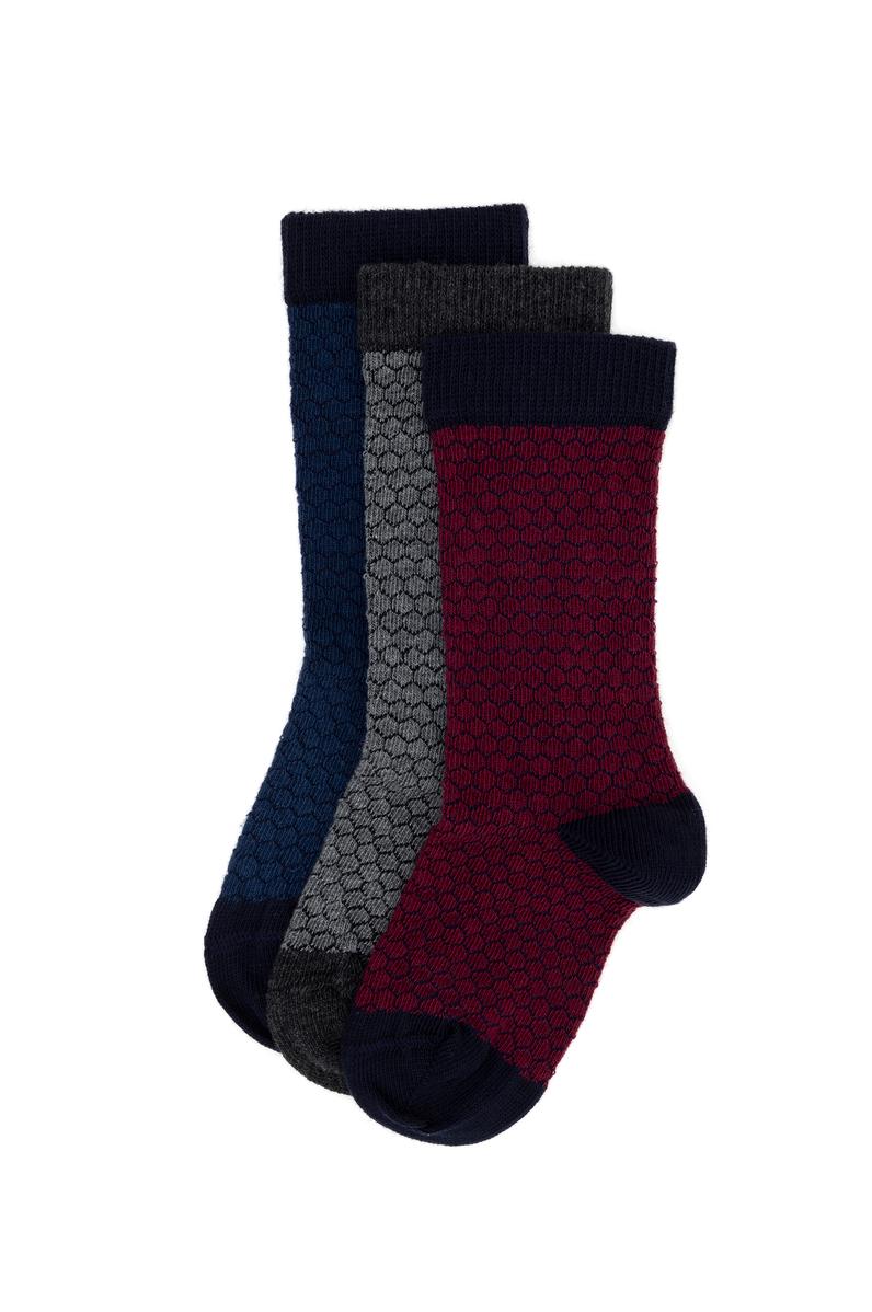 Erkek Çocuk Gri Melanj Çorap