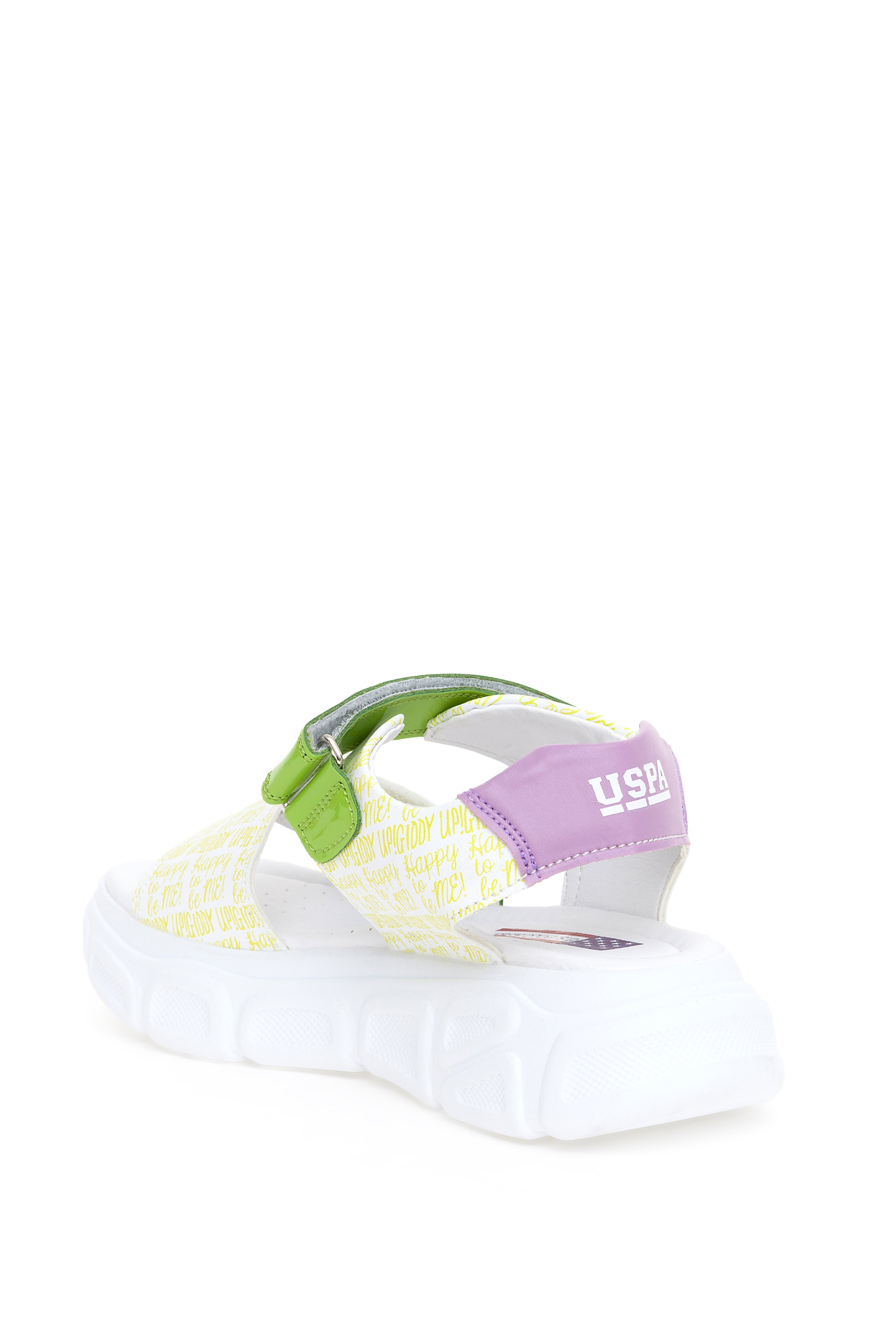 Kız Çocuk Neon Sarı Sandalet - Image 4