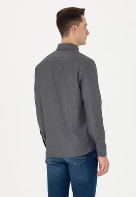 Erkek Antrasit Uzun Kollu Basic Gömlek - 50277310034