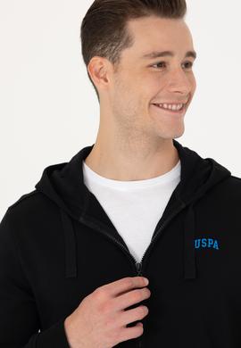 Erkek Siyah Kapüşonlu Örme Hırka - 50276152034