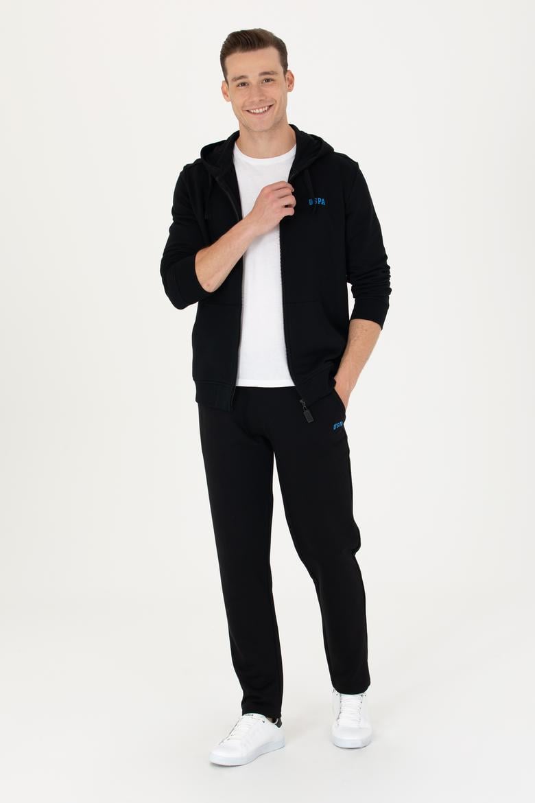 Erkek Siyah Kapüşonlu Örme Hırka - 50276152034