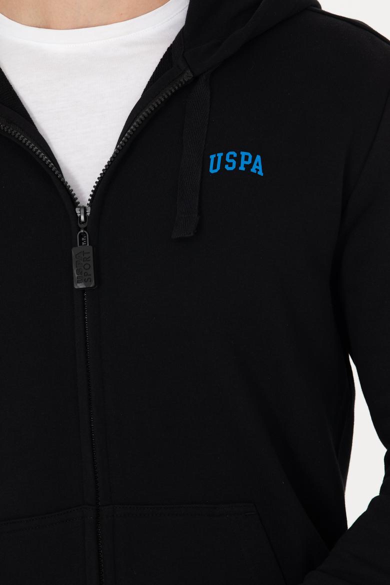 Erkek Siyah Kapüşonlu Örme Hırka - 50276152034