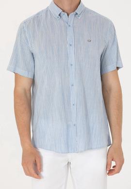 Erkek Saks Kısa Kollu Gömlek - 50263335013