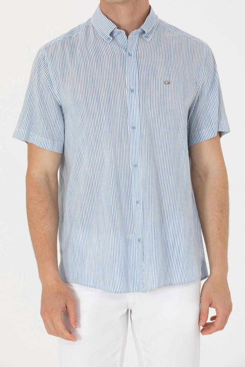 Erkek Saks Kısa Kollu Gömlek - 50263335013