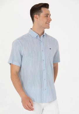 Erkek Saks Kısa Kollu Gömlek - 50263335013