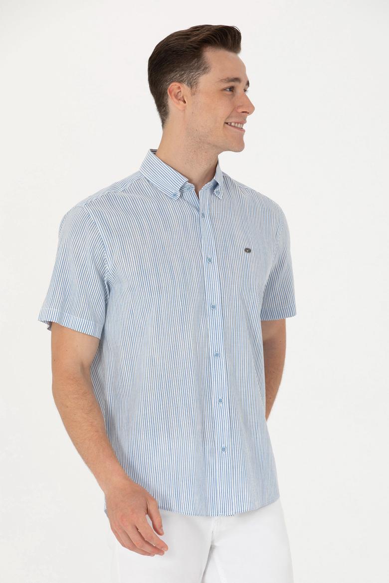 Erkek Saks Kısa Kollu Gömlek - 50263335013