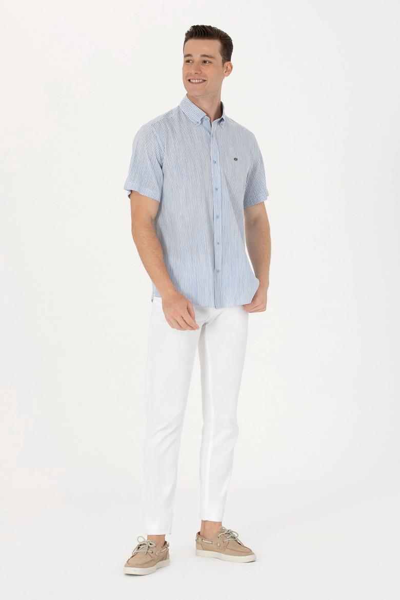 Erkek Saks Kısa Kollu Gömlek - 50263335013