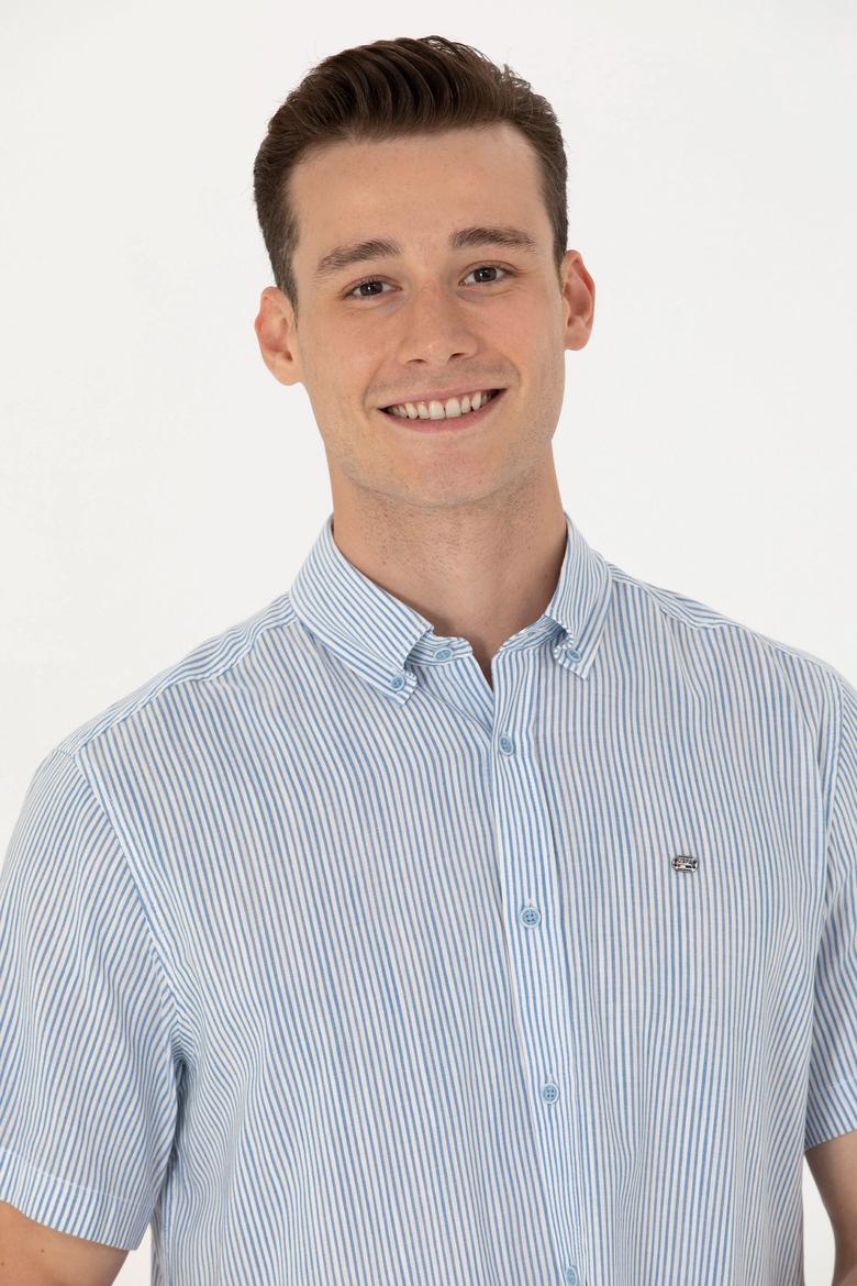 Erkek Saks Kısa Kollu Gömlek - 50263335013