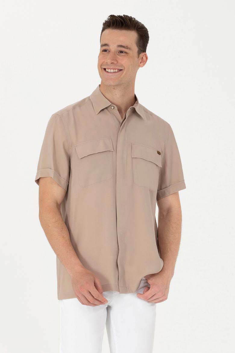 Erkek Taş Kısa Kollu Gömlek