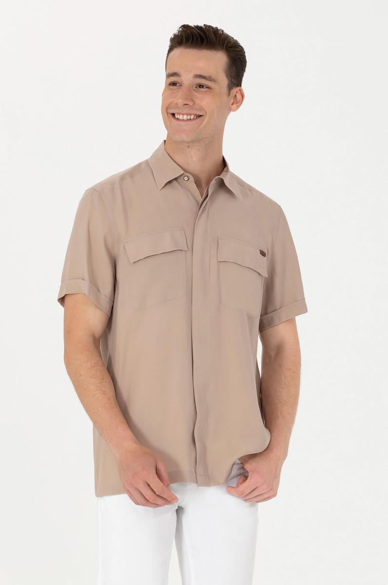 Erkek Taş Kısa Kollu Gömlek