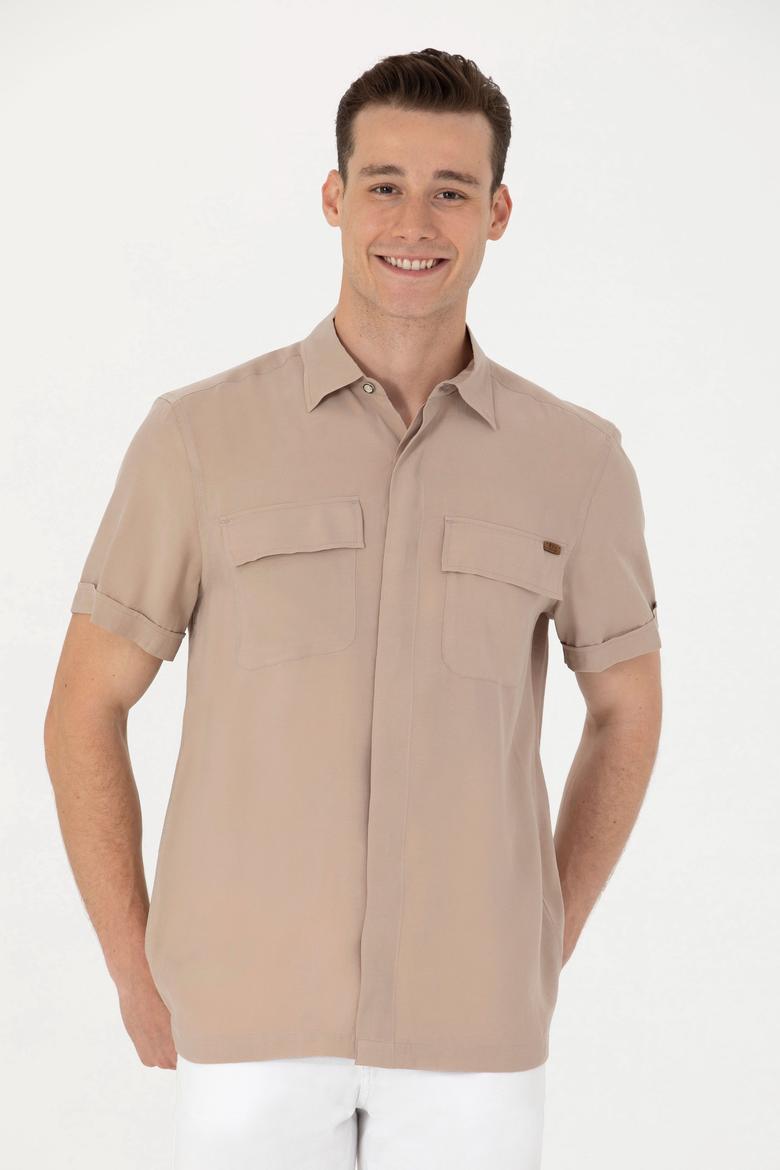 Erkek Taş Kısa Kollu Gömlek - 50264077016