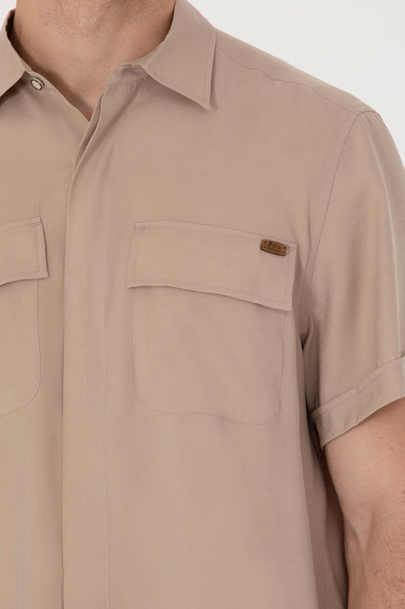 Erkek Taş Kısa Kollu Gömlek