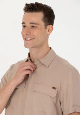 Erkek Taş Kısa Kollu Gömlek - 50264077016