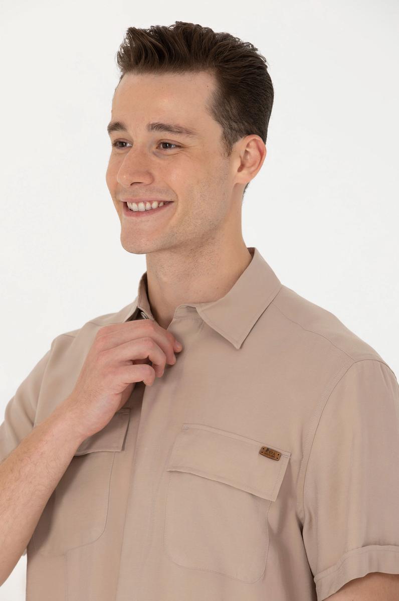 Erkek Taş Kısa Kollu Gömlek