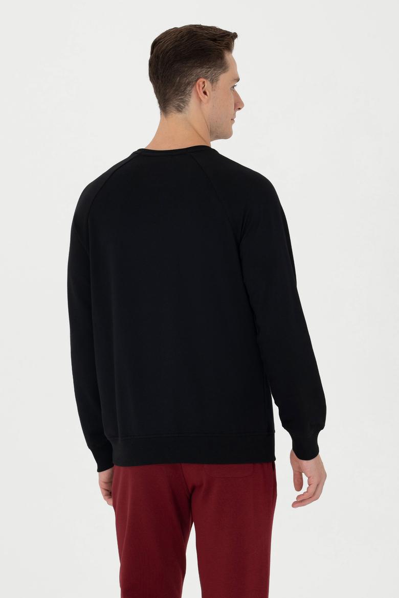 Erkek Siyah Basic Sweatshirt - 50274090006