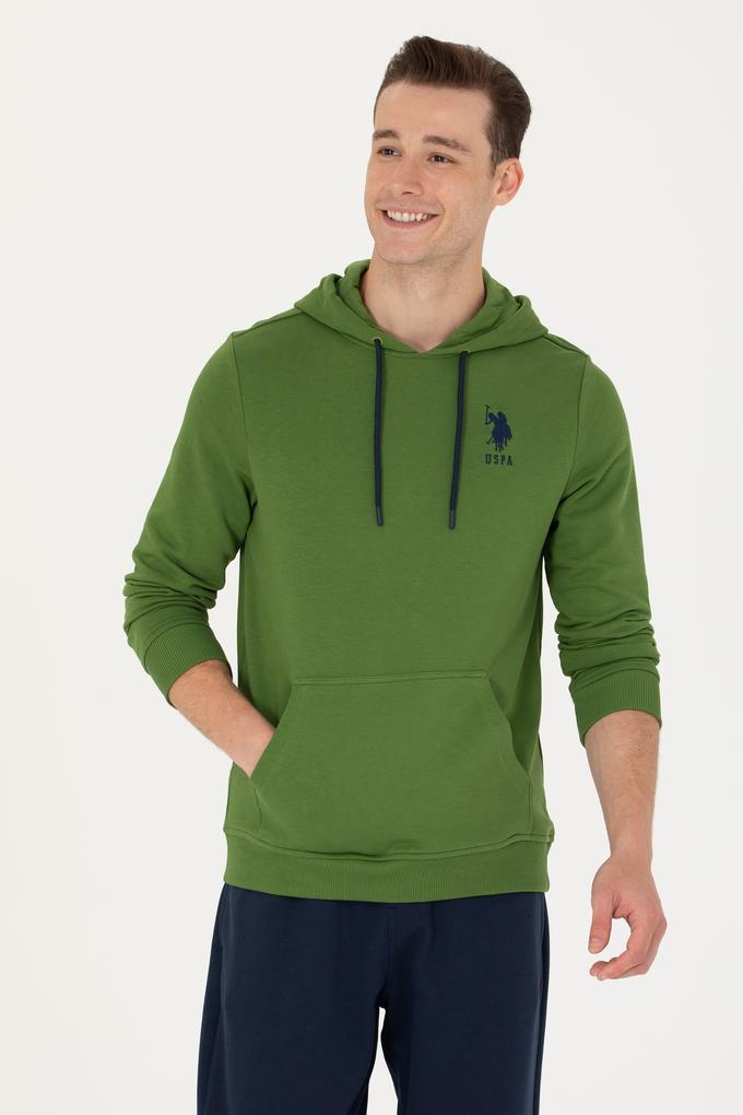 Erkek Yeşil Basic Sweatshirt