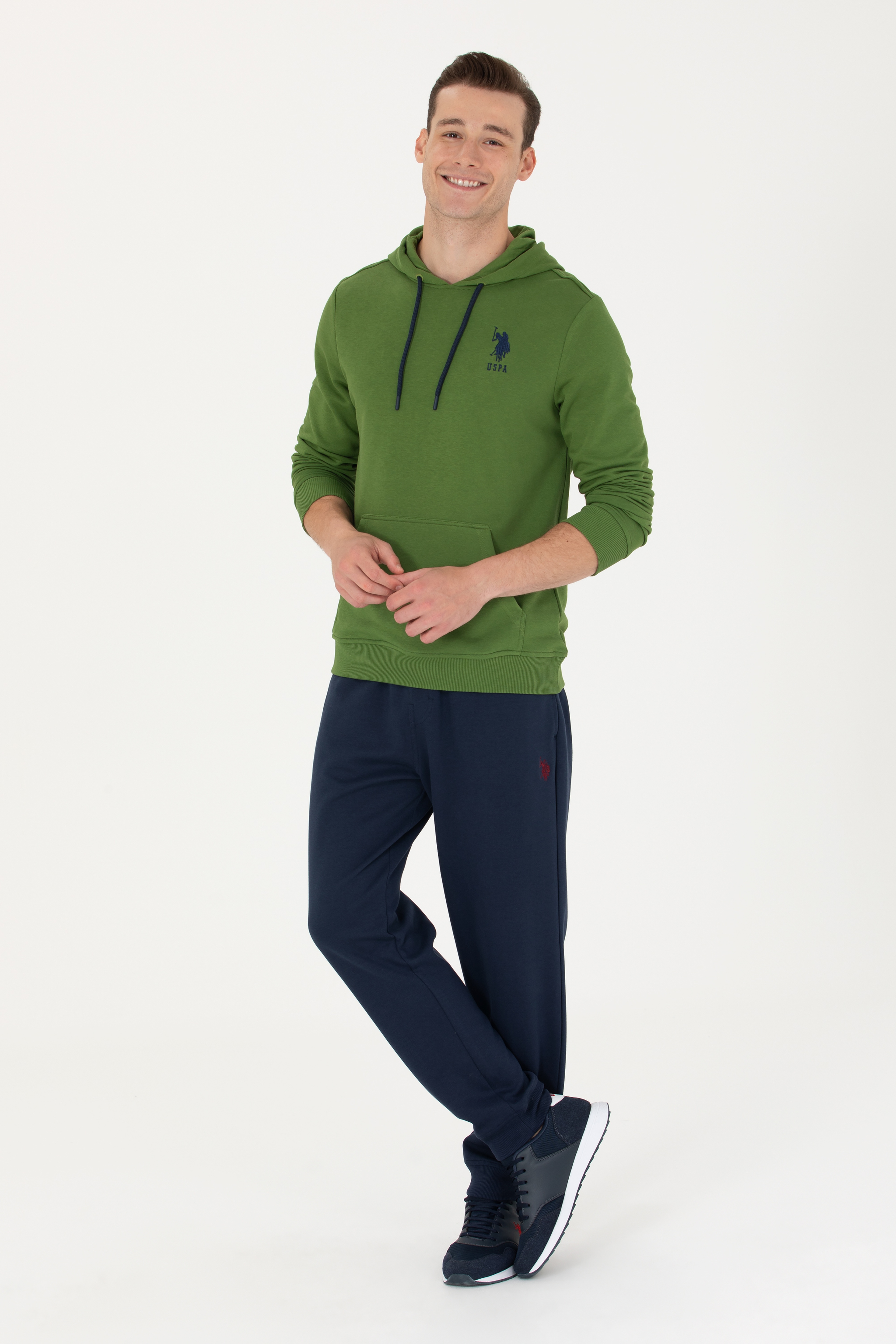 Erkek Yeşil Basic Sweatshirt - Image 4