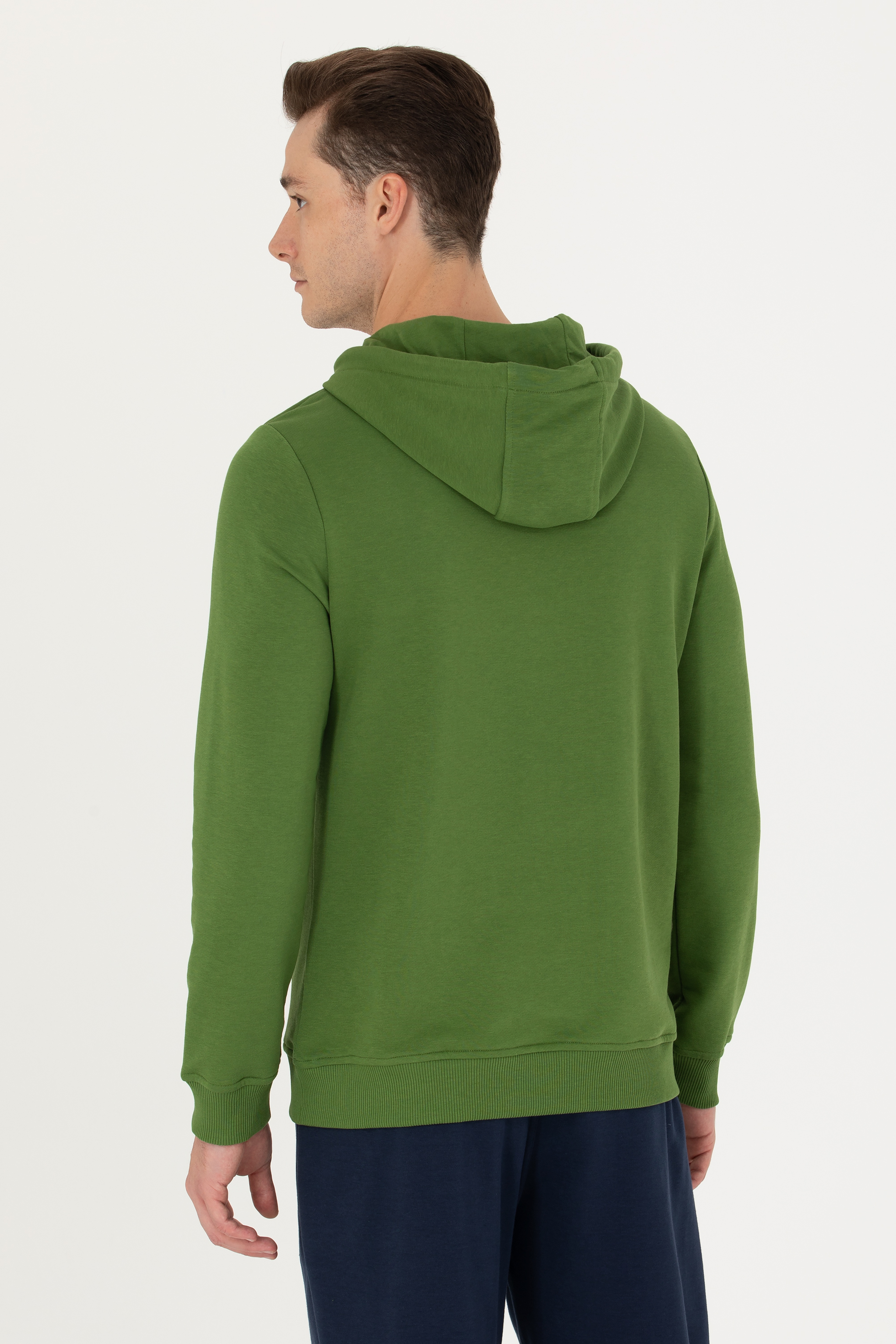 Erkek Yeşil Basic Sweatshirt
