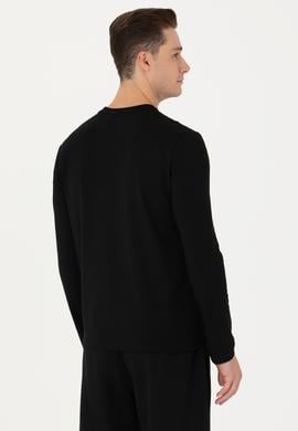 Erkek Siyah Basic Sweatshirt - 50269393021