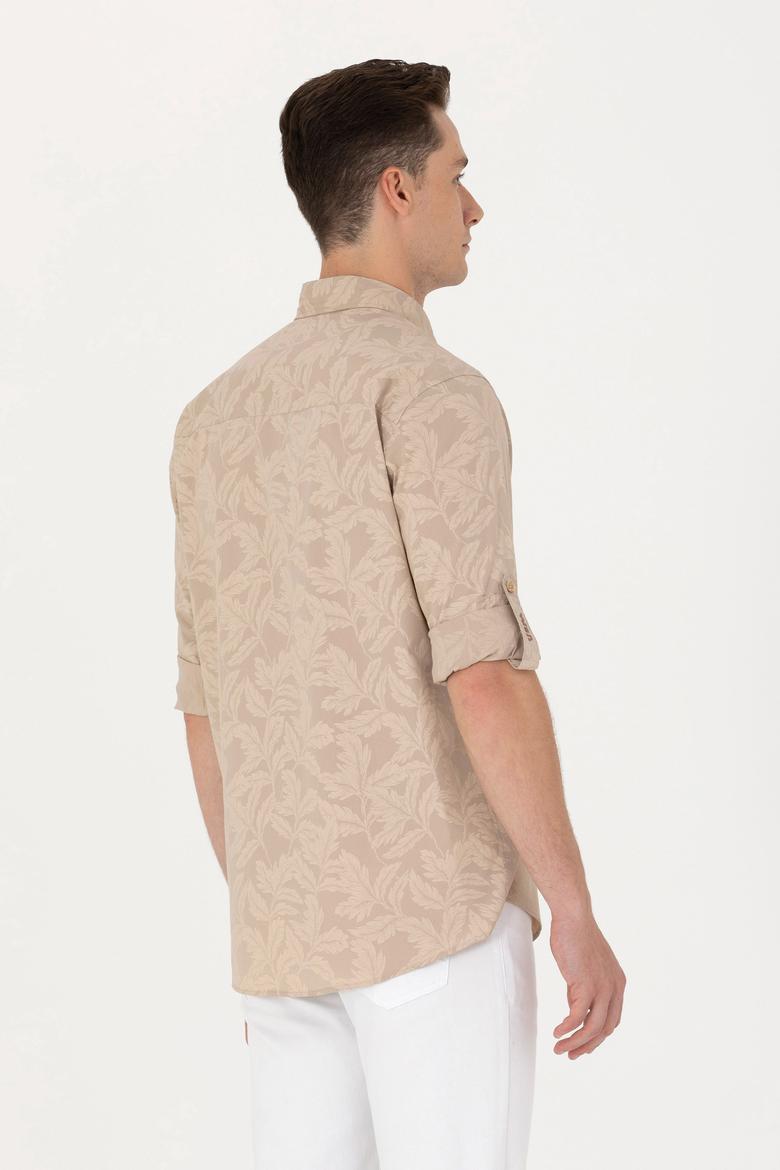 Erkek Camel Uzun Kollu Gömlek - 50263598043
