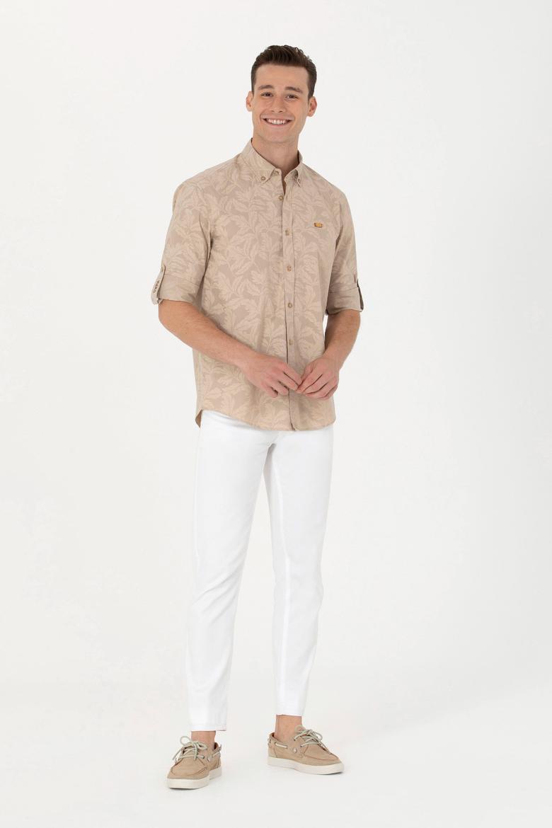 Erkek Camel Uzun Kollu Gömlek - 50263598043