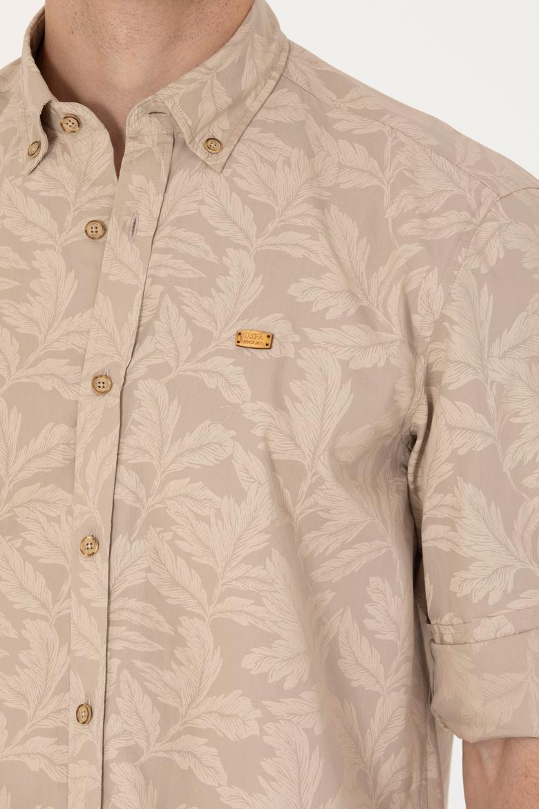 Erkek Camel Uzun Kollu Gömlek - 50263598043