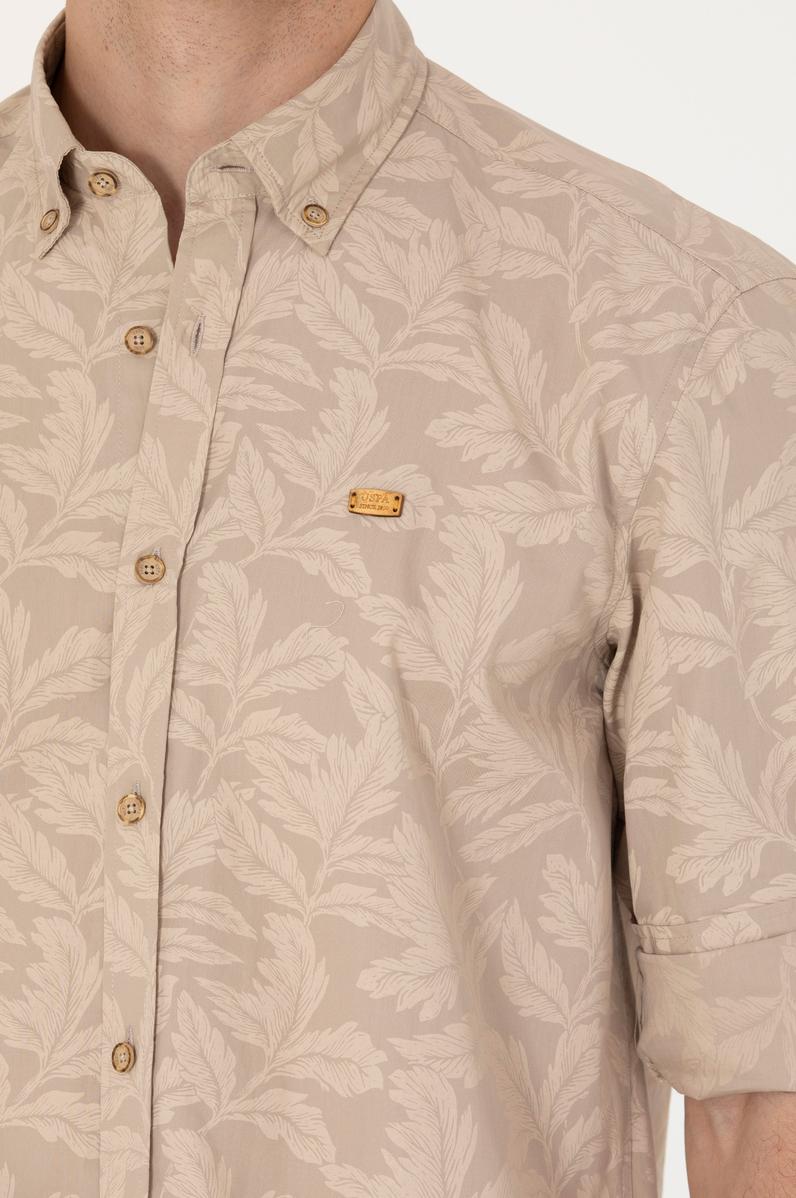 Erkek Camel Uzun Kollu Gömlek