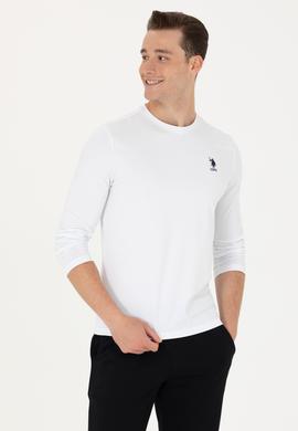 Erkek Beyaz Basic Sweatshirt - 50269393011