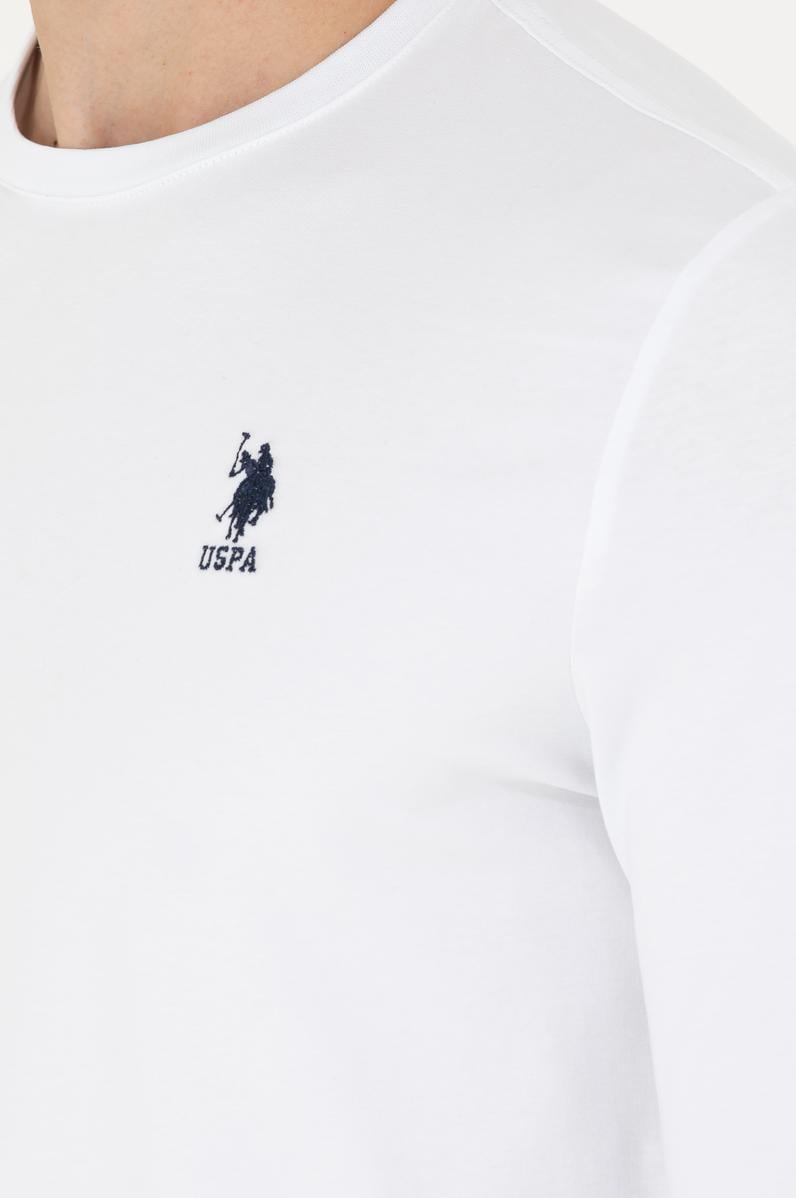 Erkek Beyaz Basic Sweatshirt