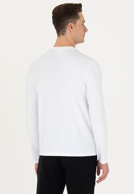 Erkek Beyaz Basic Sweatshirt - 50269393011