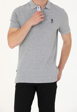 Erkek Gri Melanj Basic Tişört - 50263236041