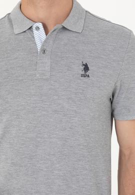 Erkek Gri Melanj Basic Tişört - 50263236041