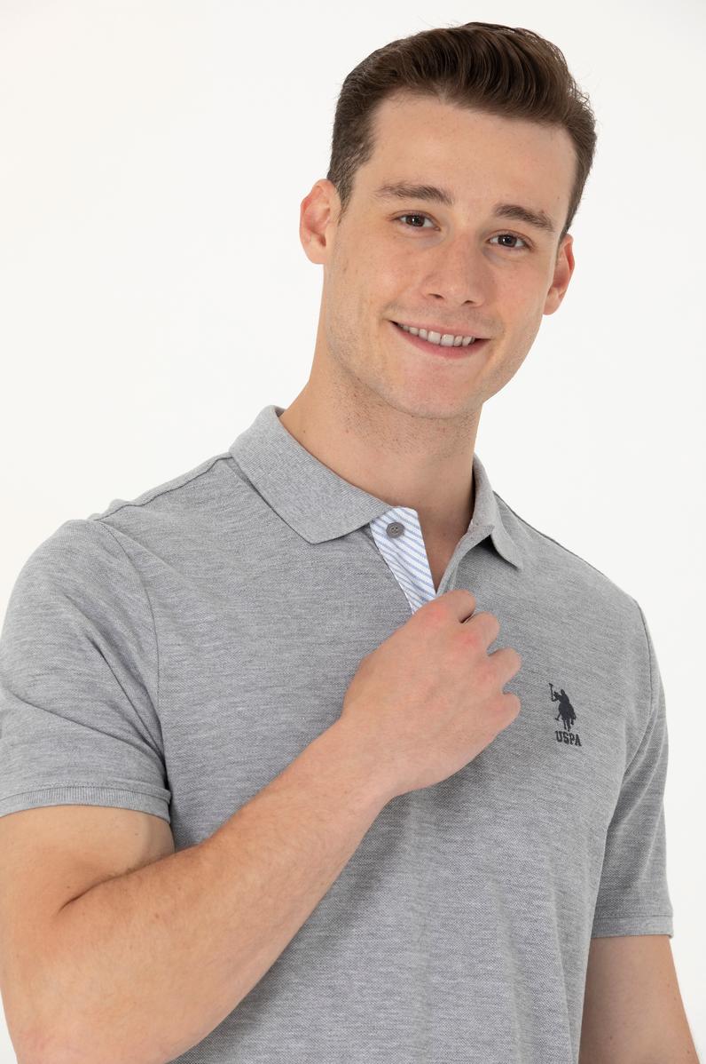 Erkek Gri Melanj Basic Tişört