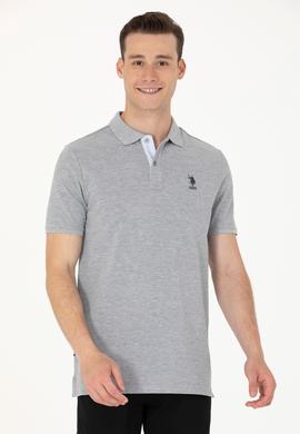 Erkek Gri Melanj Basic Tişört - 50263236041