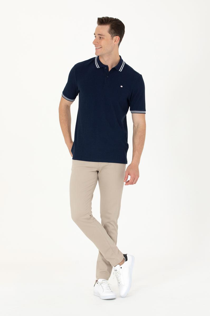 Erkek Bej Kanvas Pantolon