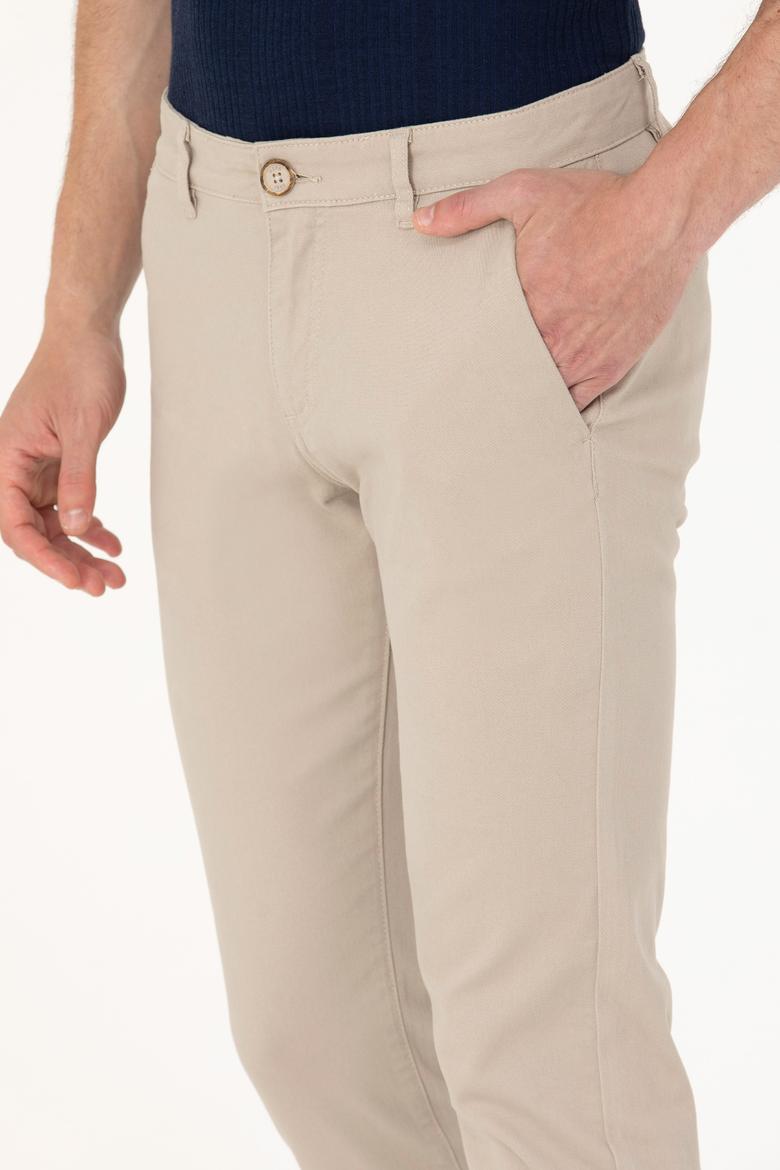 Erkek Bej Kanvas Pantolon - 50264606068
