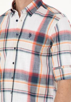 Erkek Ekoseli Lacivert Gömlek - 50275857007