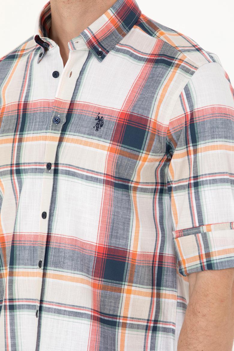 Erkek Ekoseli Lacivert Gömlek - 50275857007