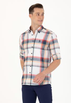 Erkek Ekoseli Lacivert Gömlek - 50275857007