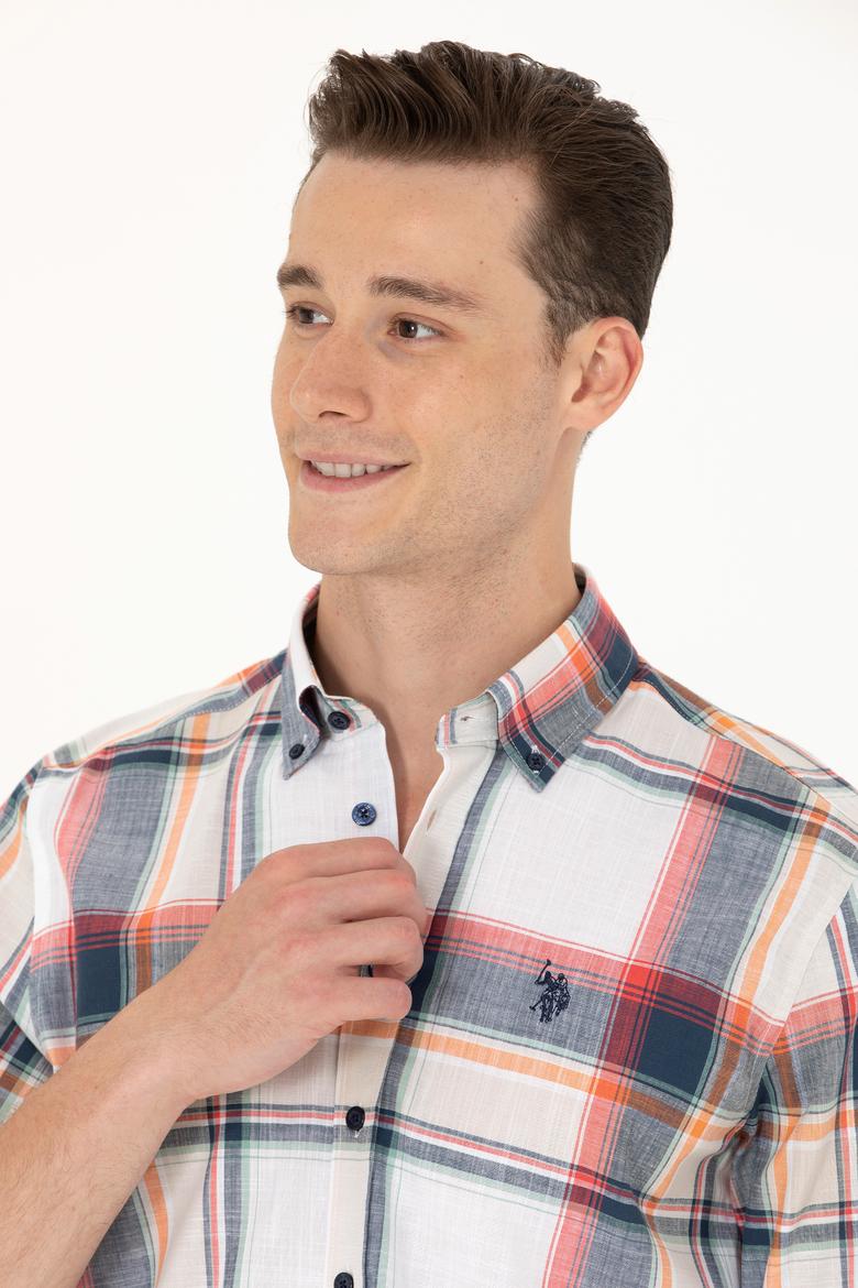 Erkek Ekoseli Lacivert Gömlek - 50275857007