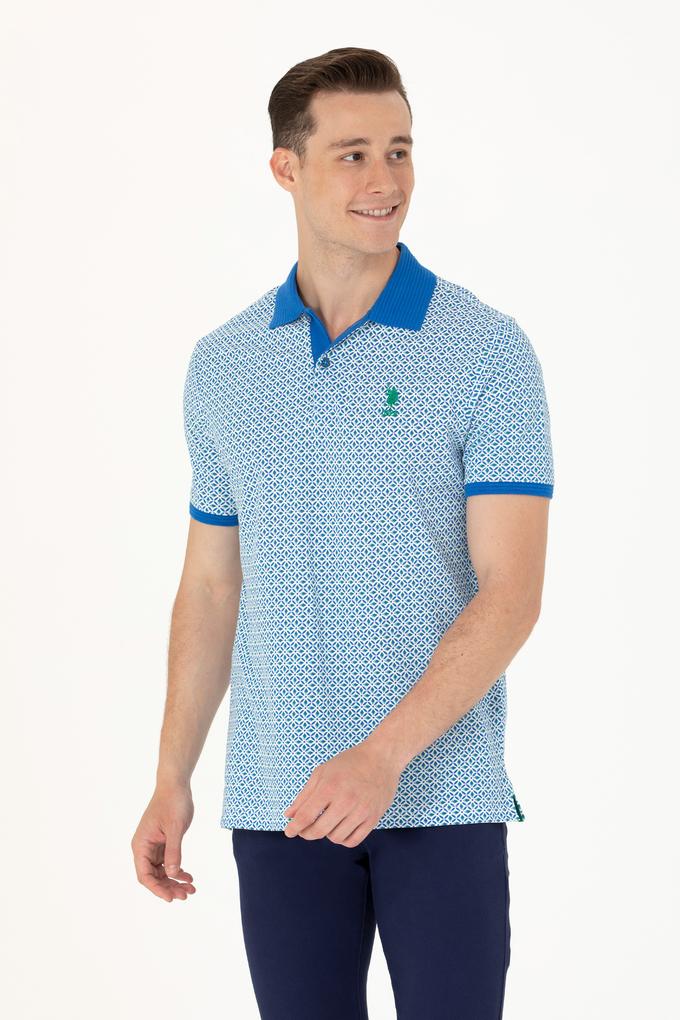 Erkek Saks Polo Yaka Tişört