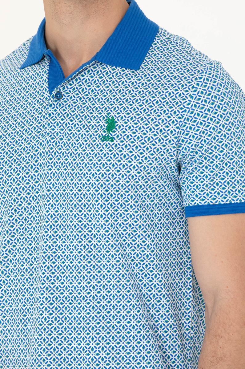 Erkek Saks Polo Yaka Tişört