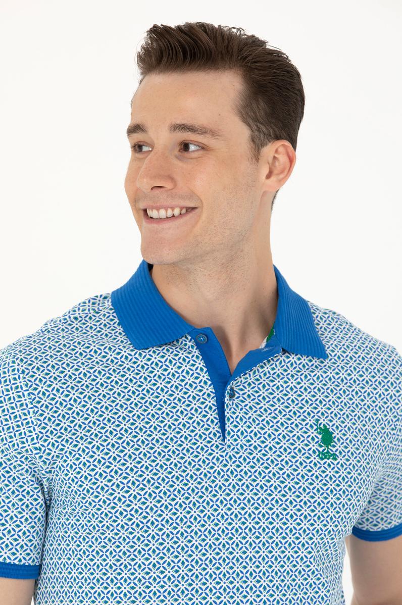 Erkek Saks Polo Yaka Tişört