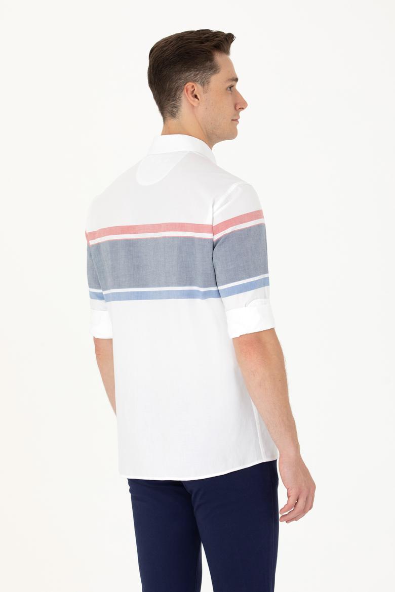 Erkek Beyaz Uzun Kollu Gömlek - 50265879001