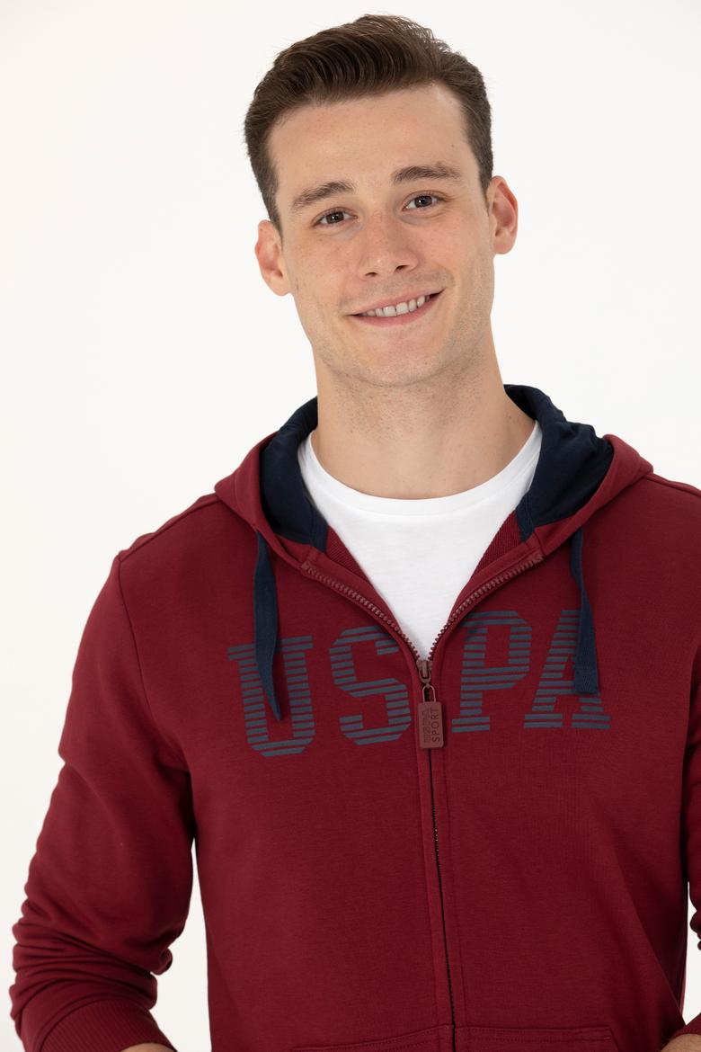 Erkek Bordo Örme Hırka - 50273738117