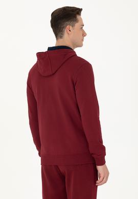 Erkek Bordo Örme Hırka - 50273738117