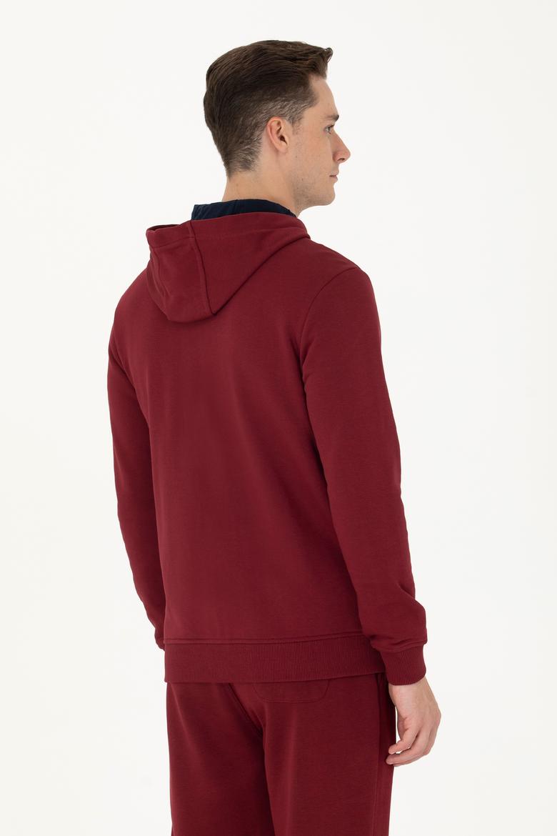 Erkek Bordo Örme Hırka - 50273738117